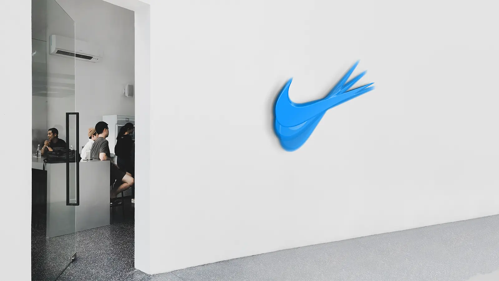 Nike - Intérieur espace et swoosh 3D