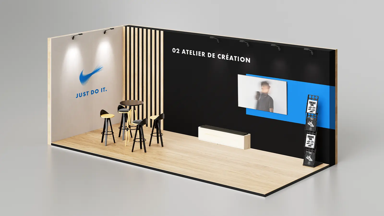 Nike - Scénographie pop-up Atelier de Création